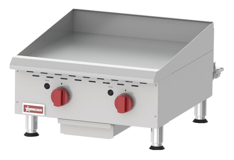 Countertop Stainless Steel Gas Griddle With Thermostatic Control with 2 Burners 1 Countertop Stainless Steel Gas Griddle With Thermostatic Control with 2 Burners